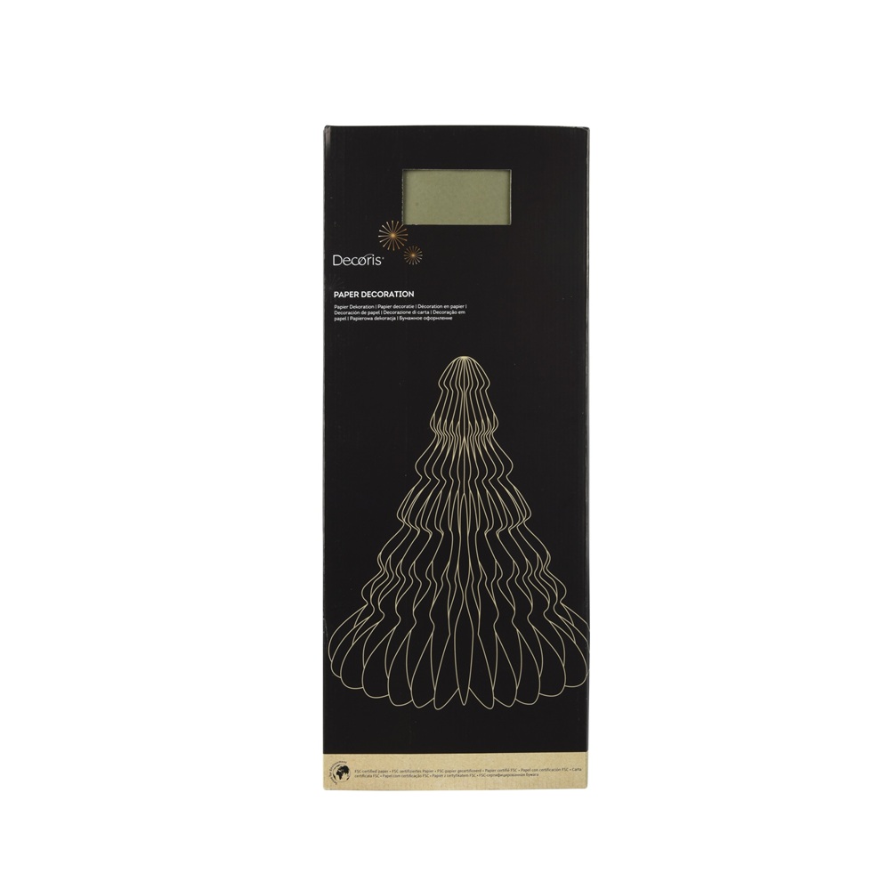 Χριστουγεννιάτικο Δέντρο Διακόσμησης Χάρτινο Πράσινο D.48×H.60cm FSC Decoris 709305 - 2