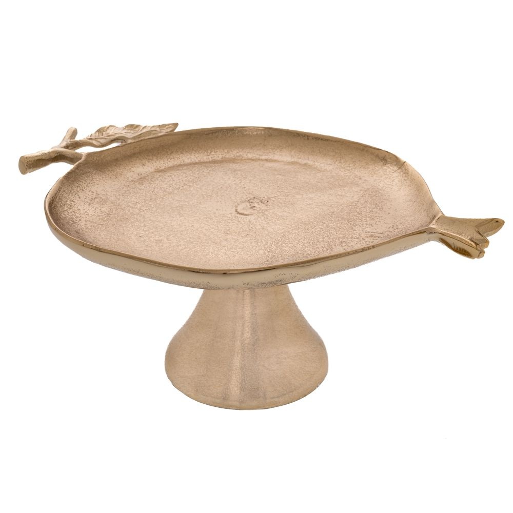 Δίσκος Αλουμινίου Χρυσός Διακοσμητικός Ρόδι Φ31x22 εκ Ai Decoration 86776 - 