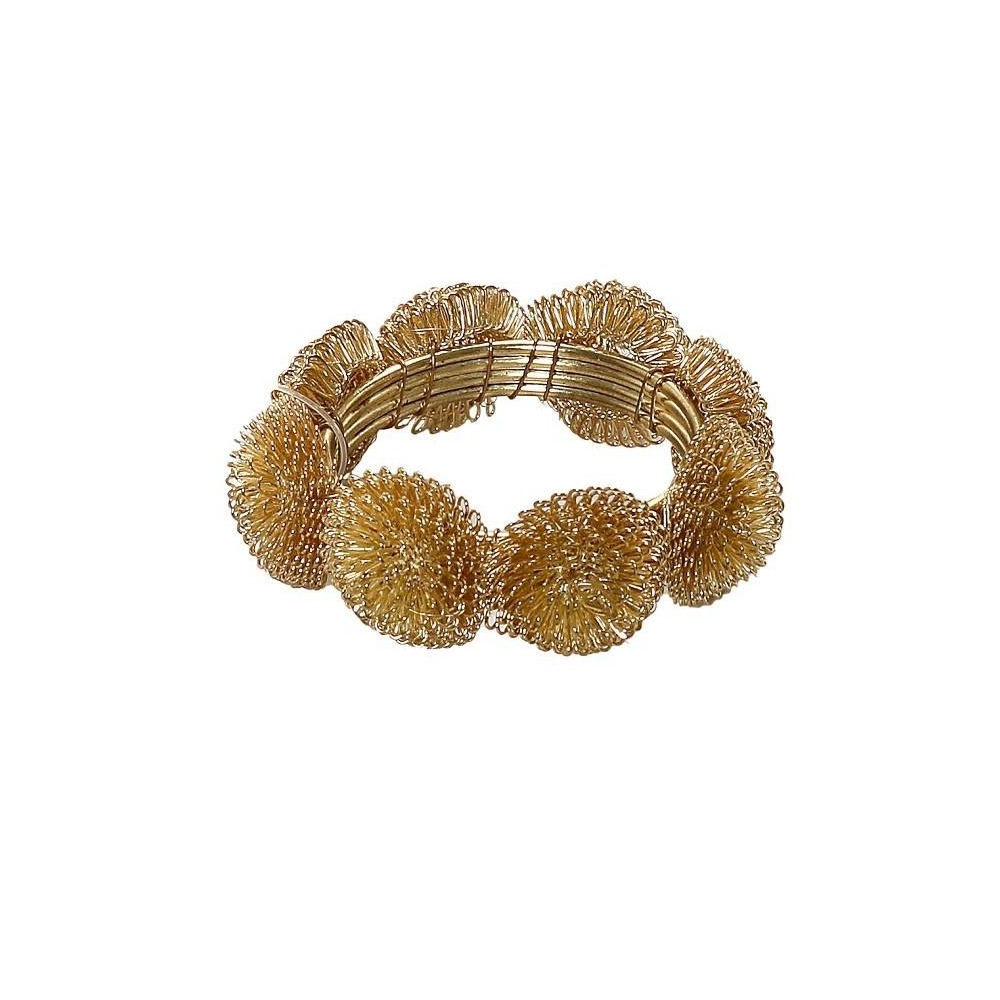 Δαχτυλίδι Πετσέτας Μεταλλικό Χρυσό Ø5 cm ESPIEL YRA112K6 - 