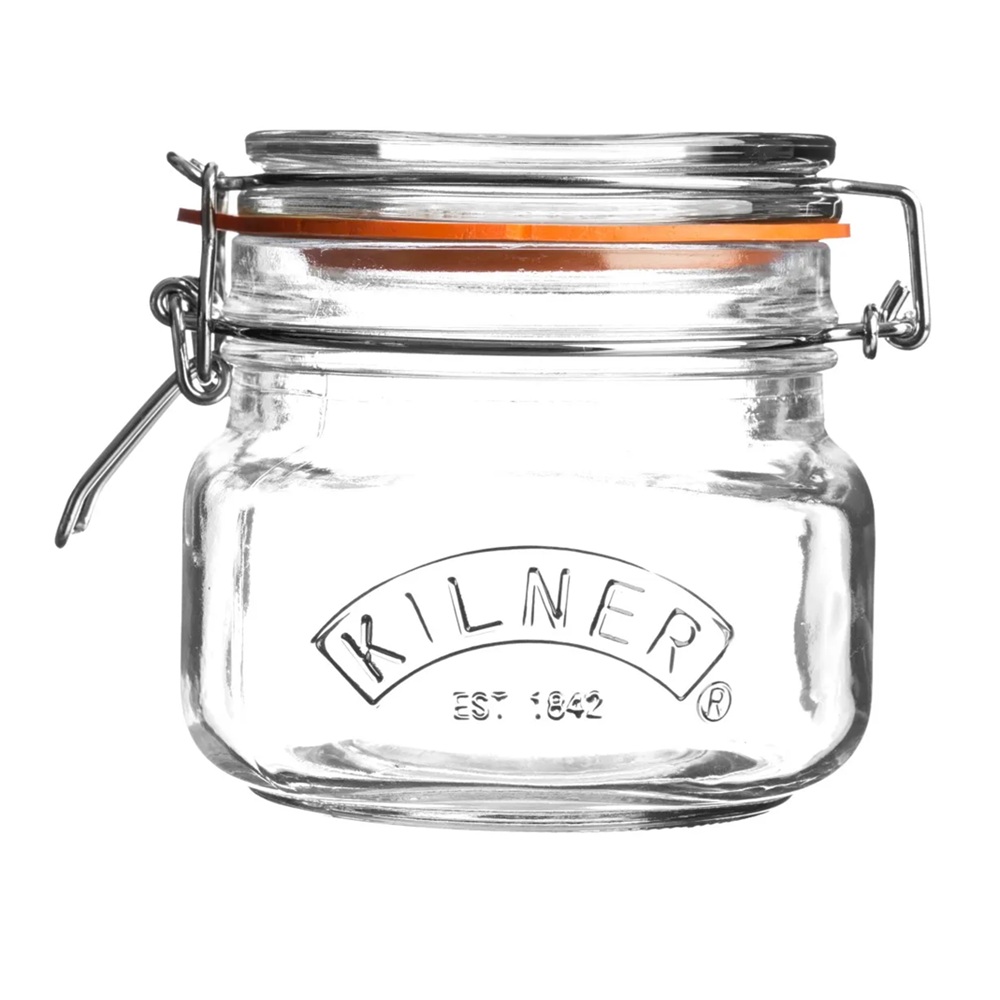 Βάζο Αποθήκευσης Γυάλινο Τετράγωνο Clip Top 0,5L Kilner 0025.510 - 