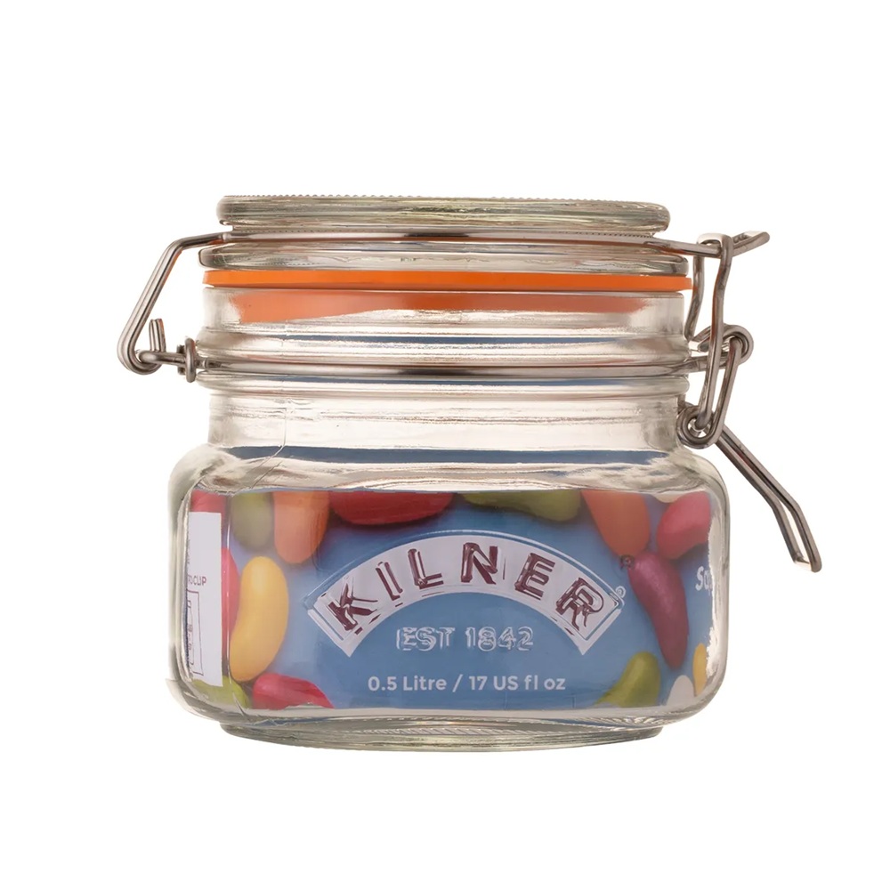 Βάζο Αποθήκευσης Γυάλινο Τετράγωνο Clip Top 0,5L Kilner 0025.510 - 2