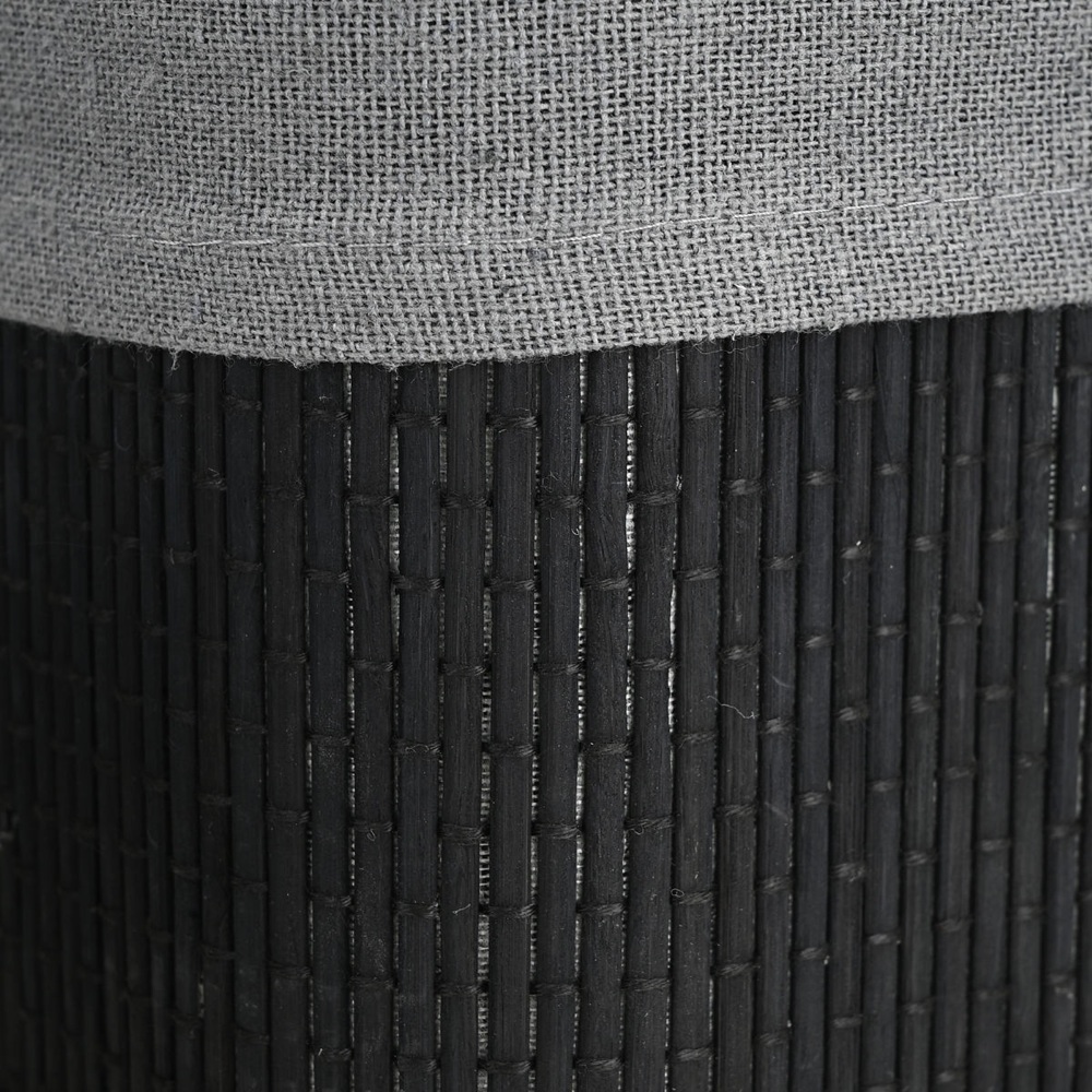 Καλάθια Οργάνωσης Bamboo με Εσωτερική Επένδυση Σετ 3τμχ Μαύρα Estia Bamboo Essentials 02-34603 - 3