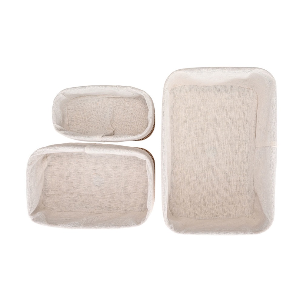 Καλάθι Οργάνωσης Bamboo Με Επένδυση Σετ 3τεμ 30,4x20,5x12,2cm Estia Bamboo Essentials 02-34580 - 2