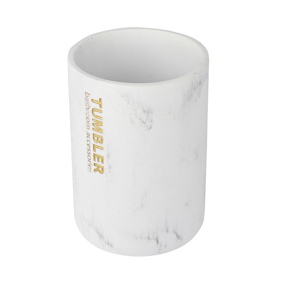 Ποτηράκι Μπάνιου Ρητίνης Marble 8x8x10cm Estia Marble 02-21801 - 2