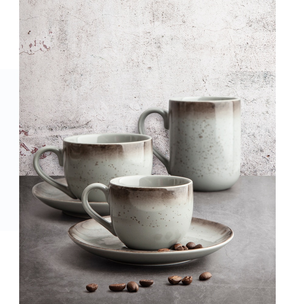 Φλυτζάνι Τσαγιού 220ml Πορσελάνης με Πιατάκι Stigmes Basics Ionia 1070118 - 4