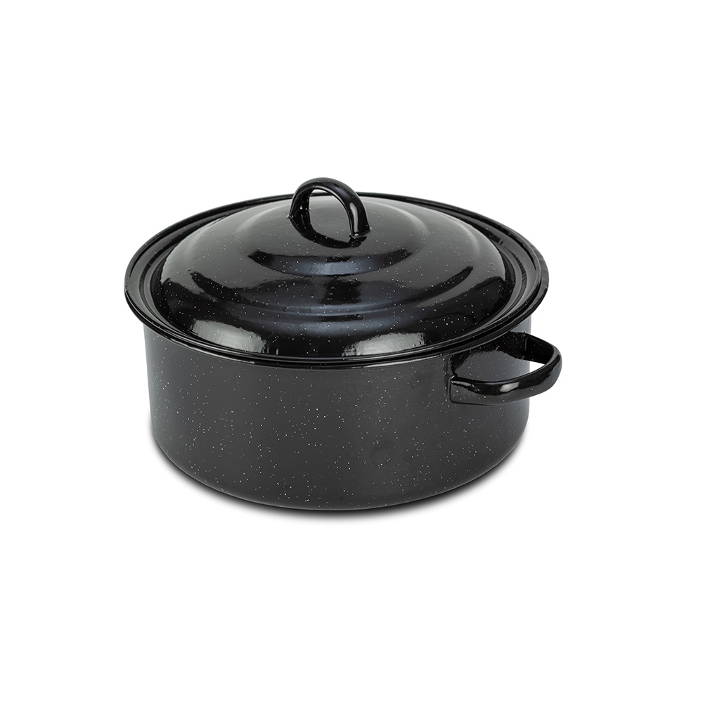 Σκεύος Σερβιρίσματος Εμαγιέ με Καπάκι 28cm 4,7lt NAVA BBQ Guru 10-053-008 - 1