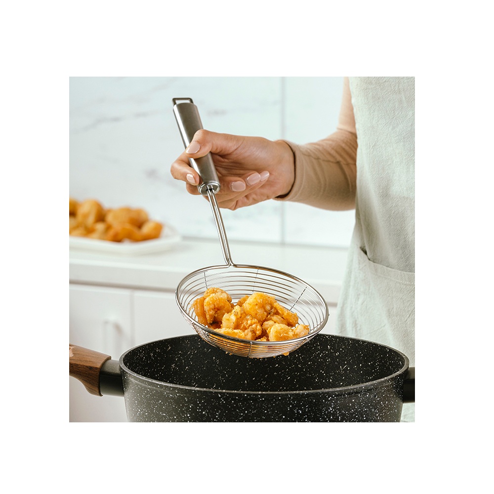 Κουτάλα Αράχνη Ανοξείδωτη 18/8 Τρυπητή Ø13,5cm 36cm NAVA Acer 10-163-010 - 3