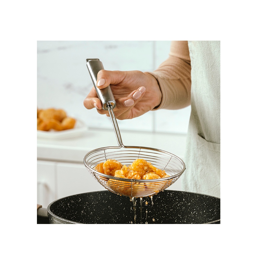 Κουτάλα Αράχνη Ανοξείδωτη 18/8 Τρυπητή Ø13,5cm 36cm NAVA Acer 10-163-010 - 4