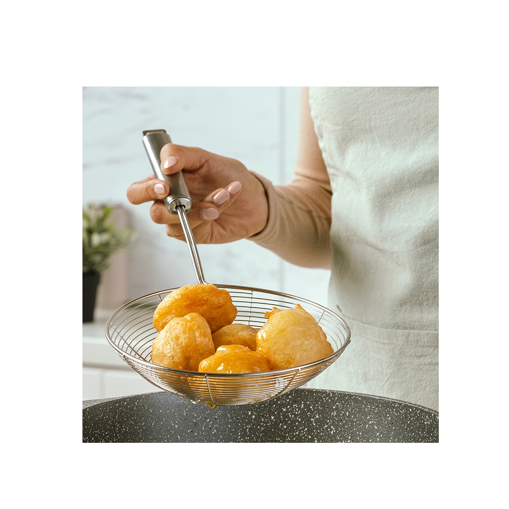 Κουτάλα Αράχνη Ανοξείδωτη 18/8 Τρυπητή Ø18cm 42cm NAVA Acer 10-163-011 - 3