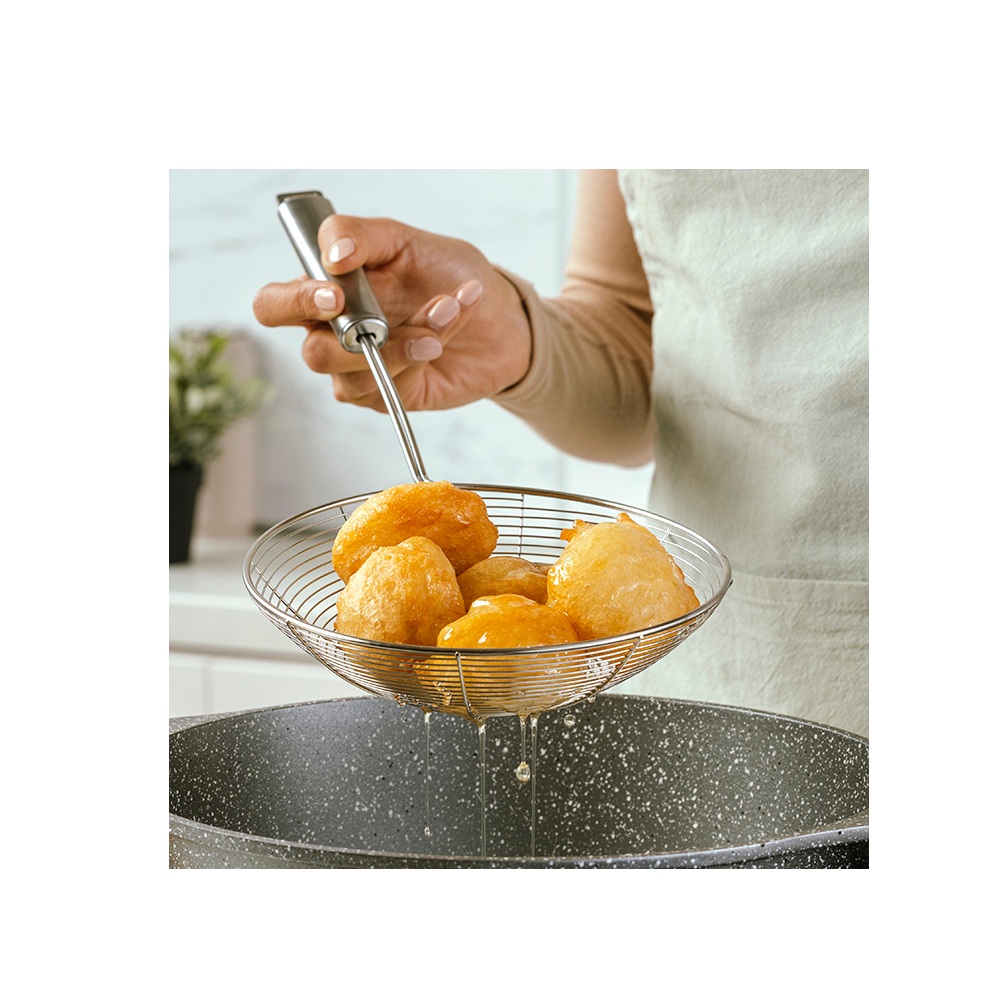 Κουτάλα Αράχνη Ανοξείδωτη 18/8 Τρυπητή Ø18cm 42cm NAVA Acer 10-163-011 - 4