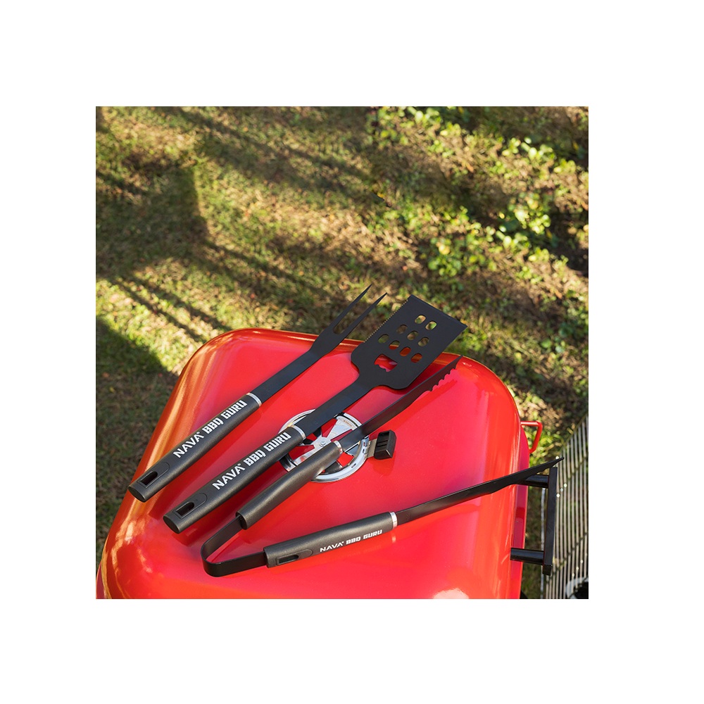 Σετ Εργαλείων Ψησίματος Ανοξείδωτο 18/8 3τεμ NAVA BBQ Guru 10-186-251 - 2