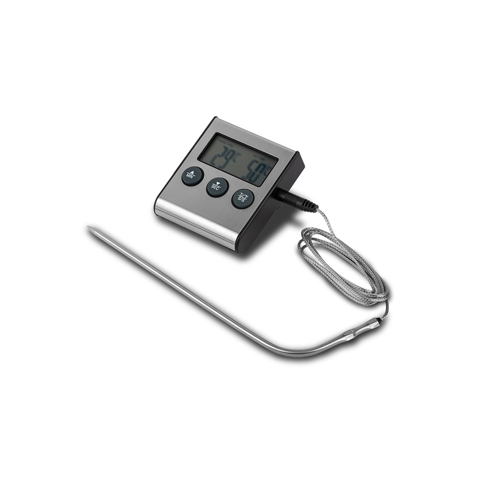 Ψηφιακό Θερμόμετρο Κρέατος Ανοξείδωτο με Ακίδα 0°C έως 250°C NAVA BBQ Guru 10-186-305 - 