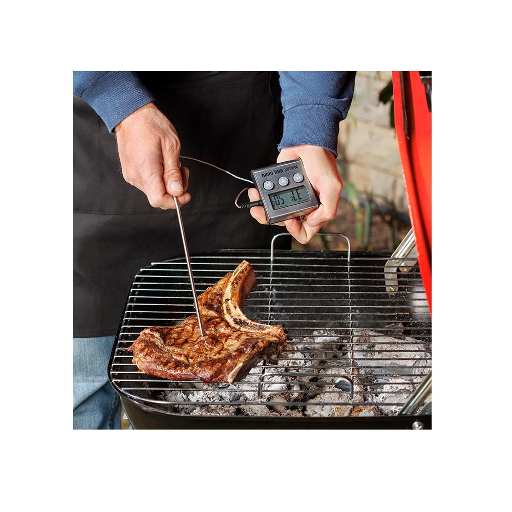 Ψηφιακό Θερμόμετρο Κρέατος Ανοξείδωτο με Ακίδα 0°C έως 250°C NAVA BBQ Guru 10-186-305 - 2