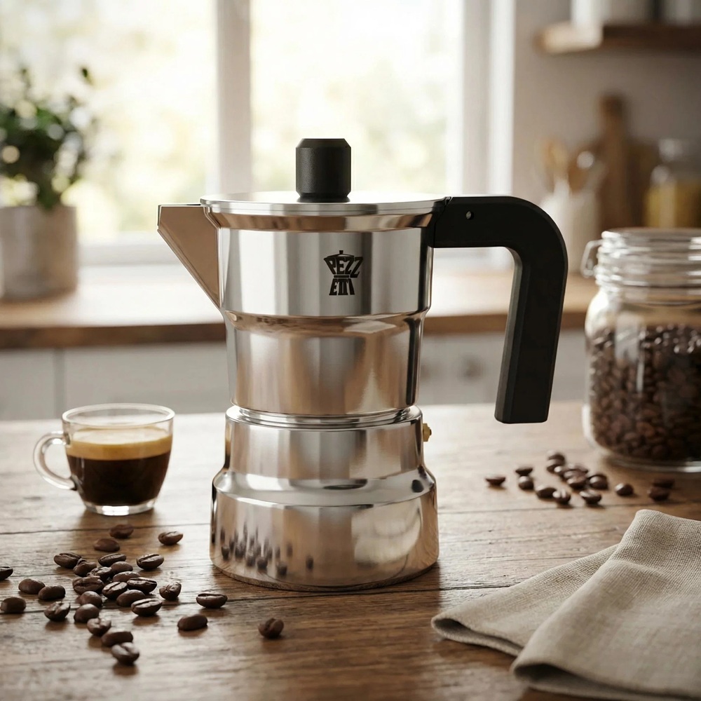 Καφετιέρα Moka Espresso Αλουμινίου 3 Φλιτζάνια Ασημί Pezzetti Solidexpress 040.300002 - 2