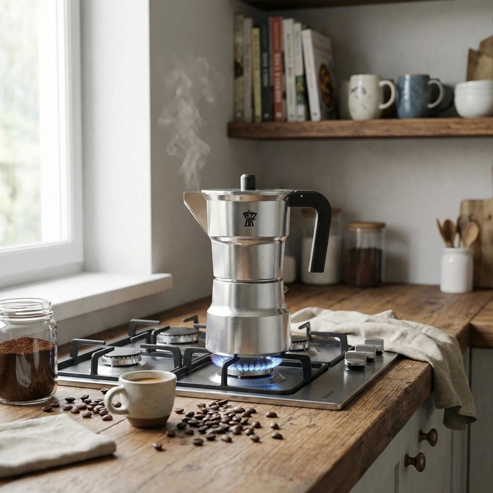 Καφετιέρα Moka Espresso Αλουμινίου 6 Φλιτζάνια Ασημί Pezzetti Solidexpress 040.300003 - 3