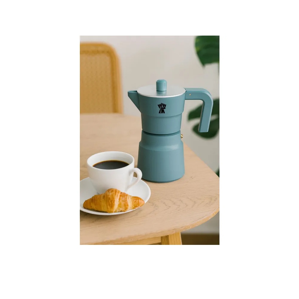 Καφετιέρα Moka Espresso Αλουμινίου 3 Φλιτζάνια Greenish Vigor Pezzetti Solidexpress 040.300014 - 3