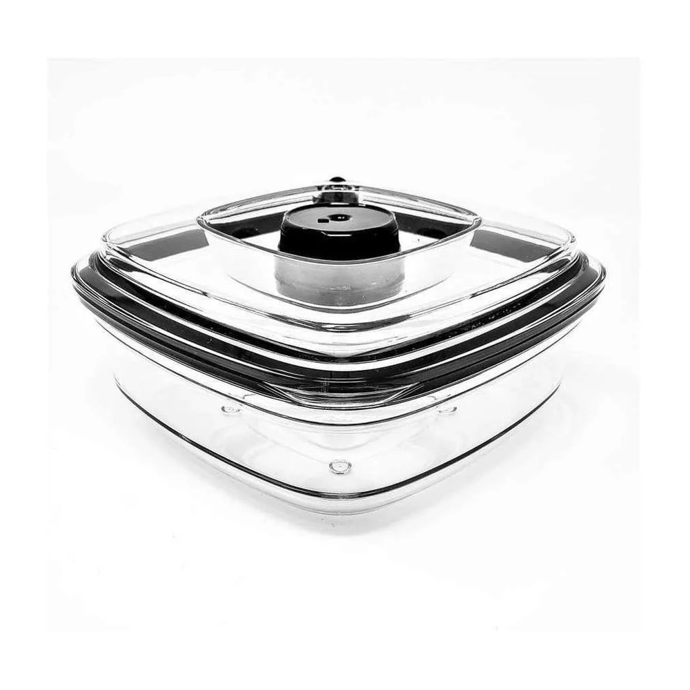 Δοχείο Συντήρησης Τροφίμων Vacuum Συνθετικό Τετράγωνο 0,8 lt Vesta Precision YJS-C08 - 