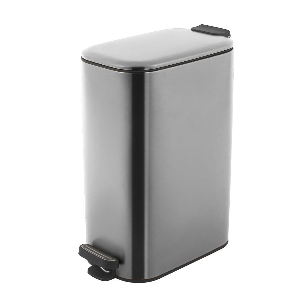 Κάδος Απορριμμάτων Soft Close Slim 30lt Ματ Inox Estia 02-33941 - 