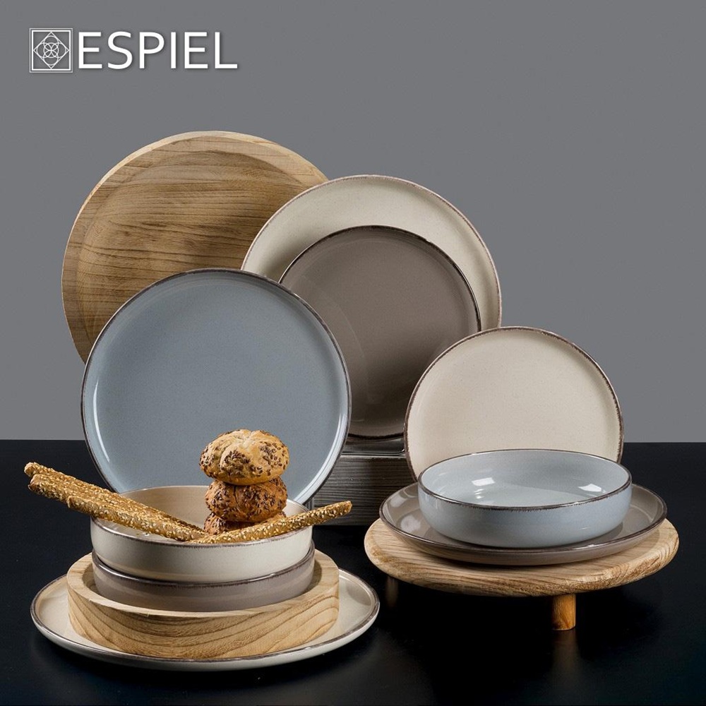 Πιάτο Ρηχό Stoneware Cream 32×2,8 cm TRENDS Tuscany ATA154K6 - 3