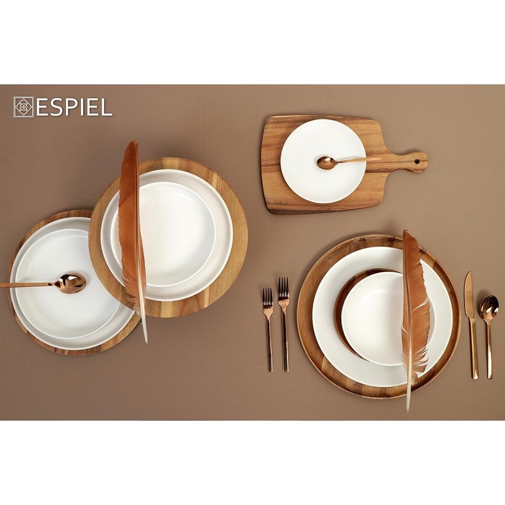 Πιάτο Ρηχό Πορσελάνης Matt Cream Ø26 cm ESPIEL Terra Matt Cream TLP101K6 - 2