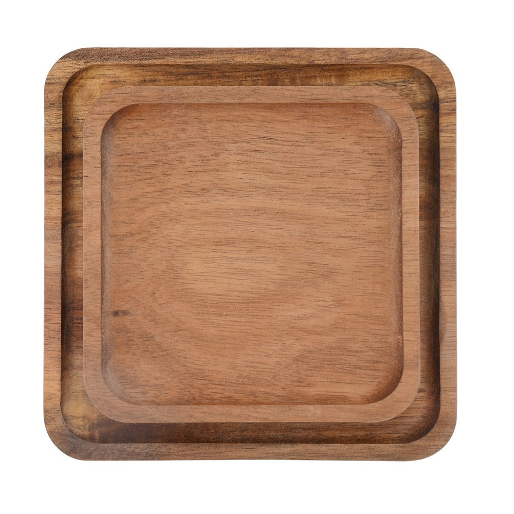 Δίσκοι Σερβιρίσματος Τετράγωνοι Ξύλο Ακακίας 15x15cm Σετ 2τμχ Estia Allure 01-30926 - 3