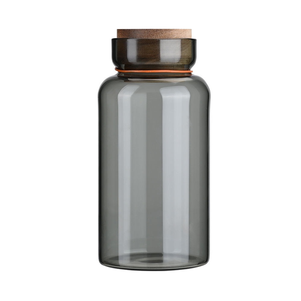 Δοχείο Αποθήκευσης Γυάλινο 1100ml με Καπάκι Ξύλο Ακακίας Estia Allure 01-35037 - 