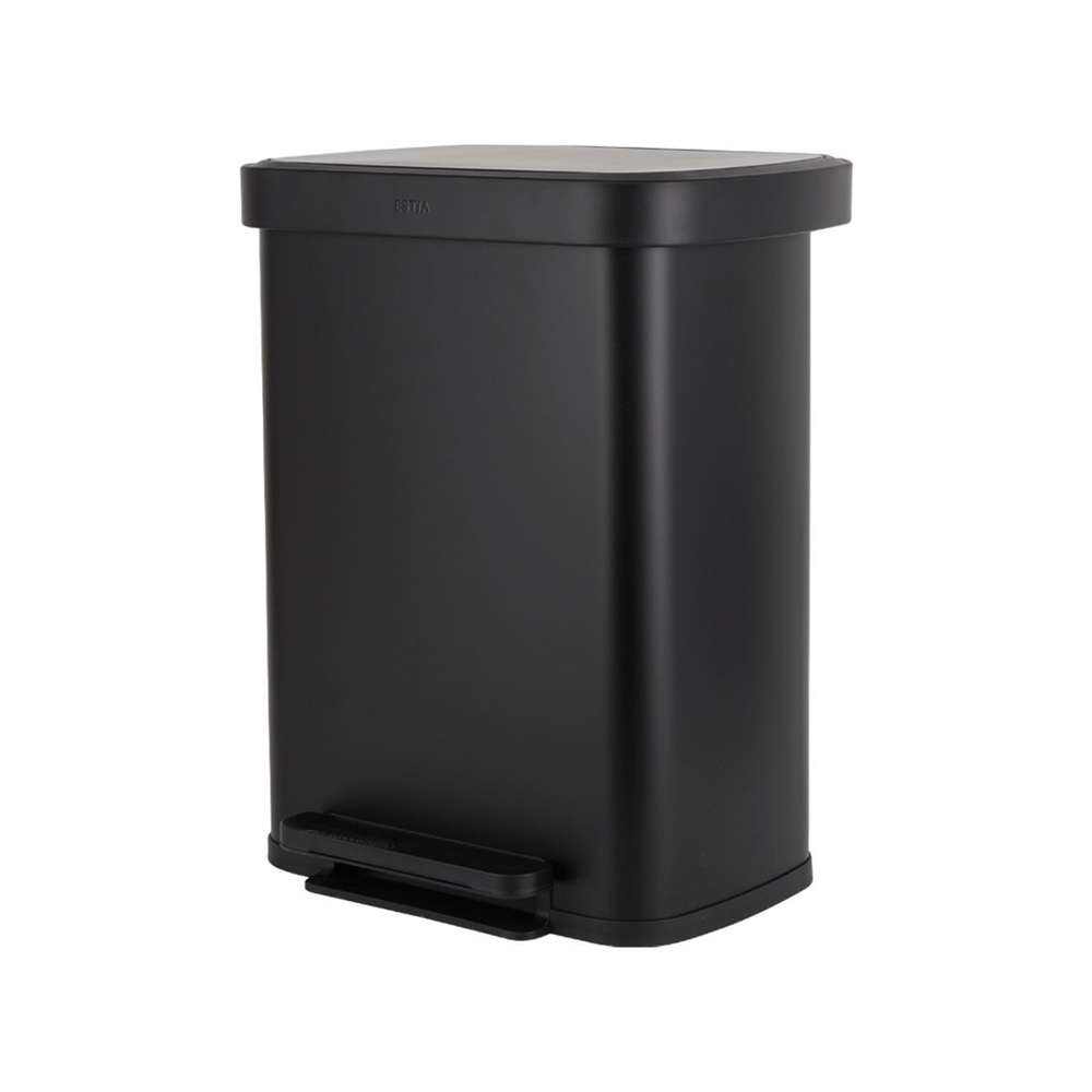 Κάδος Απορριμμάτων Ανοξείδωτο Ατσάλι 50lt Soft Close Ματ Μαύρος Estia Flatop 01-31978 - 5