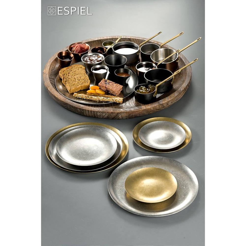 Πιάτο Ρηχό Ανοξείδωτο 18/10 Snow Grey 23x23cm ESPIEL SNOW FEV113 - 5