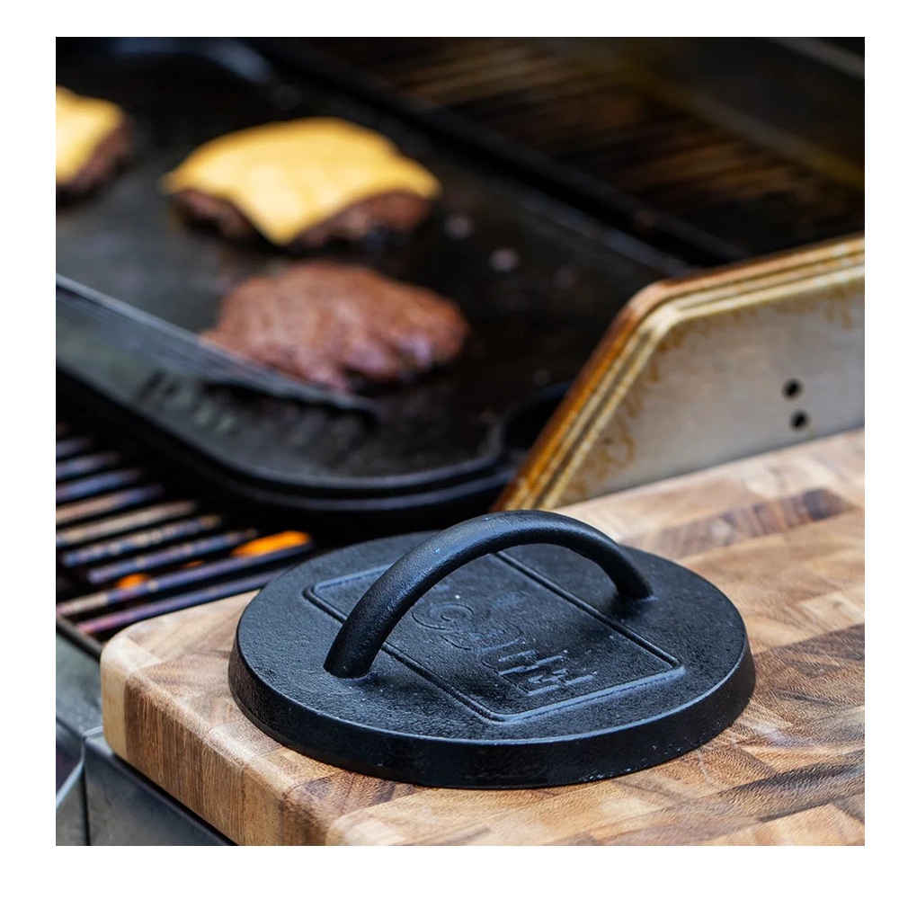 Πρέσα Burger Μαντεμένια Seasoned Ø16cm Lodge L6BP - 3