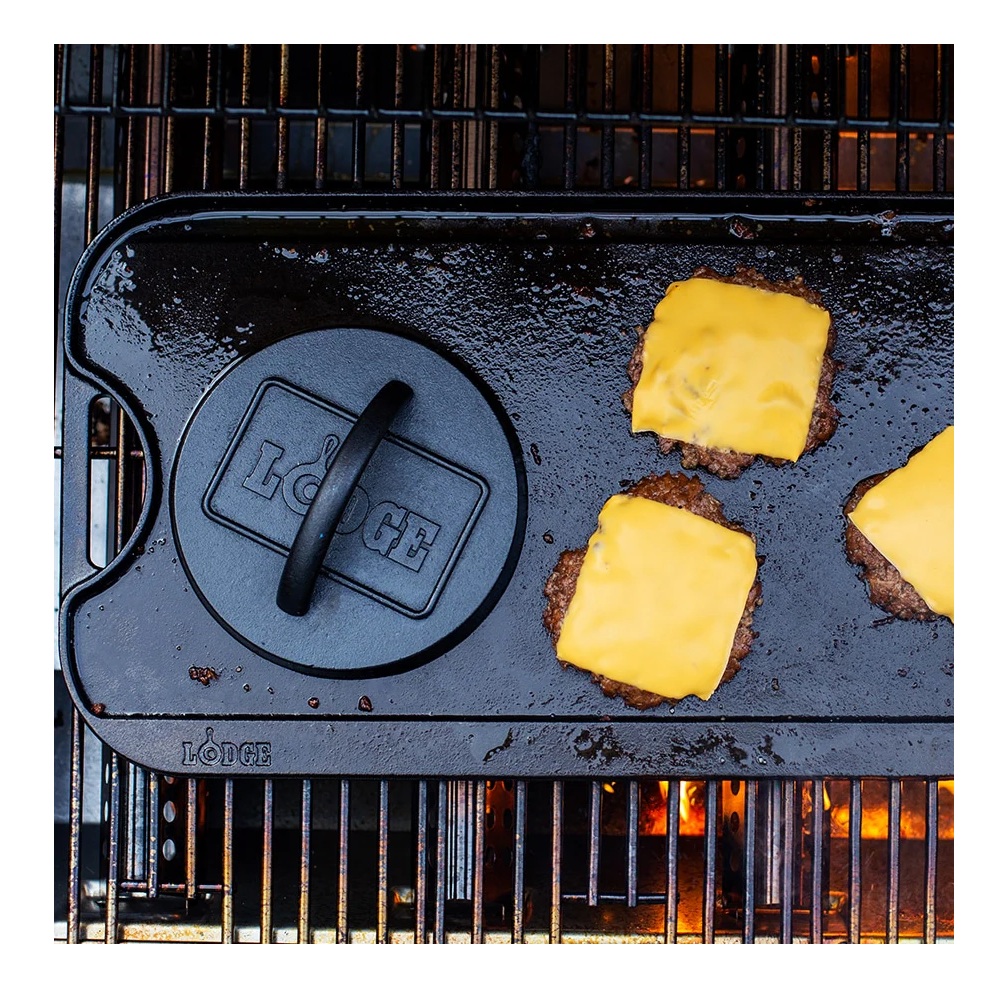 Πρέσα Burger Μαντεμένια Seasoned Ø16cm Lodge L6BP - 4