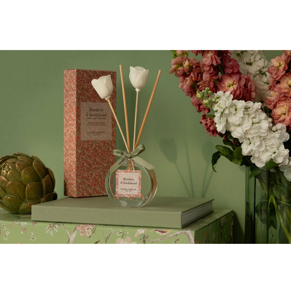 Αρωματικός Διαχυτής Χώρου Reed Diffuser Mandarin & Sandalwood 100ml Laura Ashley A2414 - 2