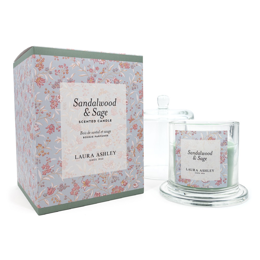 Κερί Σόγιας Γυάλινη Καμπάνα 210gr 11×15cm Laura Ashley Bell Ylang Ylang & Musk A2382 - 3