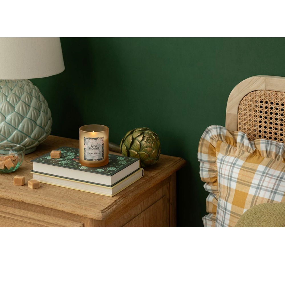 Κερί Αρωματικό Φυσικό Κερί Σόγιας Lotus & Orchid 200gr Giftbox Laura Ashley A2427 - 2