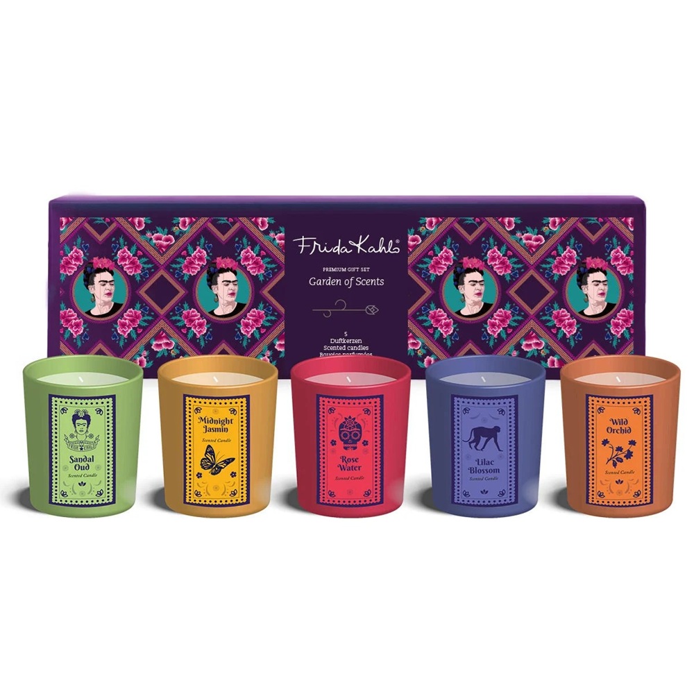 Σετ Αρωματικών Κεριών Σόγιας 5 Τεμ. Gift Set Garden Of Scents Frida Kahlo A2029 - 