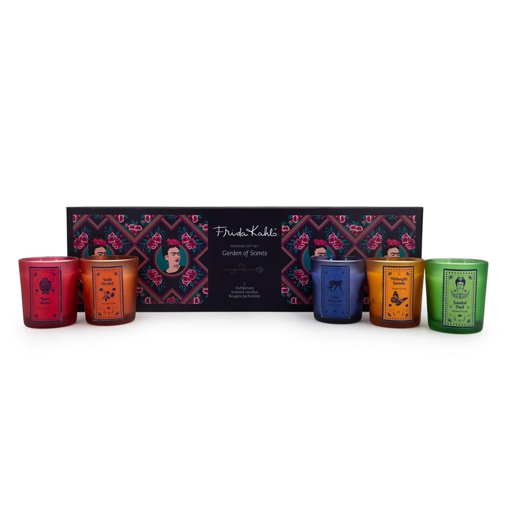 Σετ Αρωματικών Κεριών Σόγιας 5 Τεμ. Gift Set Garden Of Scents Frida Kahlo A2029 - 4