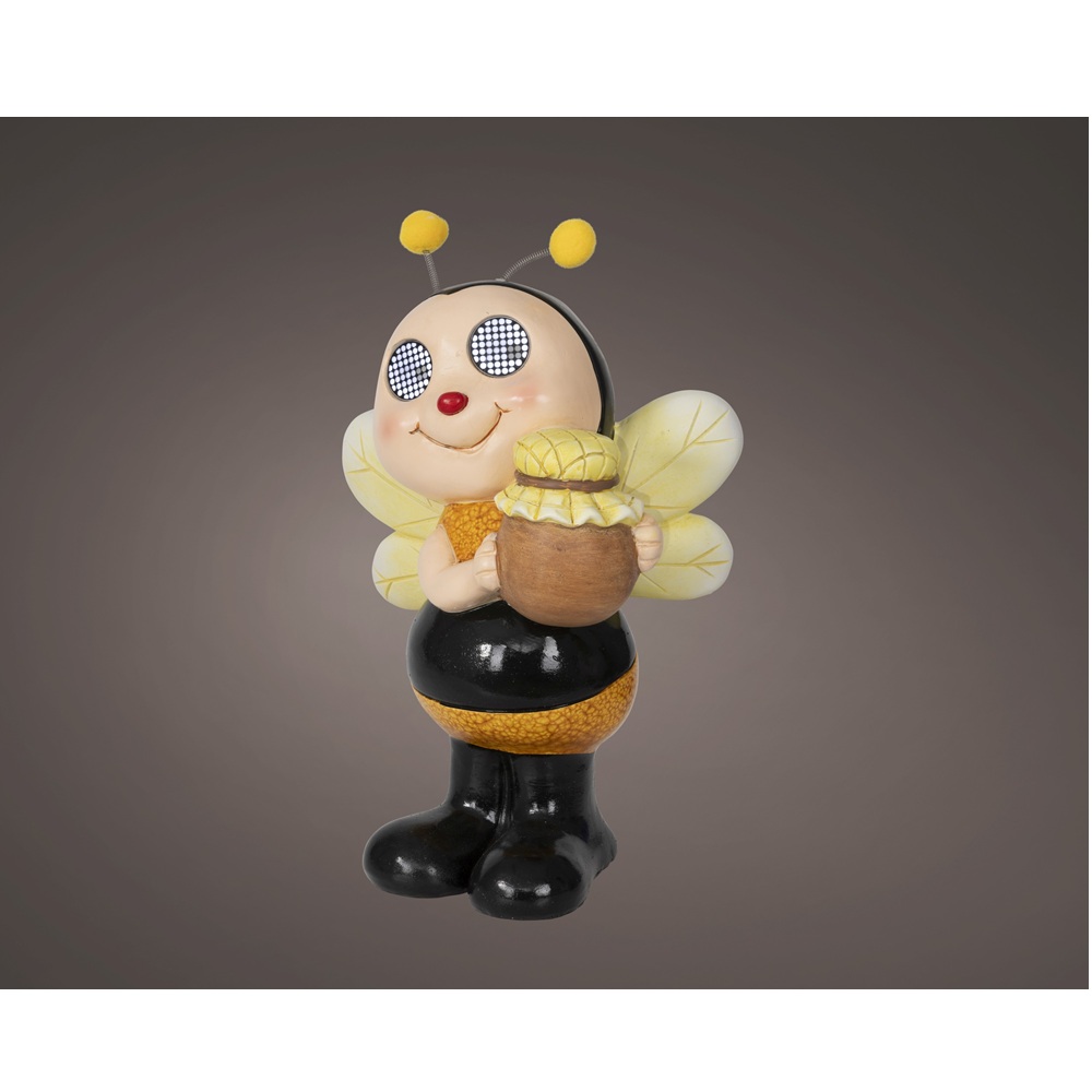 Ηλιακό Διακοσμητικό Φωτιστικό Μέλισσα Polyresin LED Cool White 72lm 35,5cm Lumineo 798536 - 2