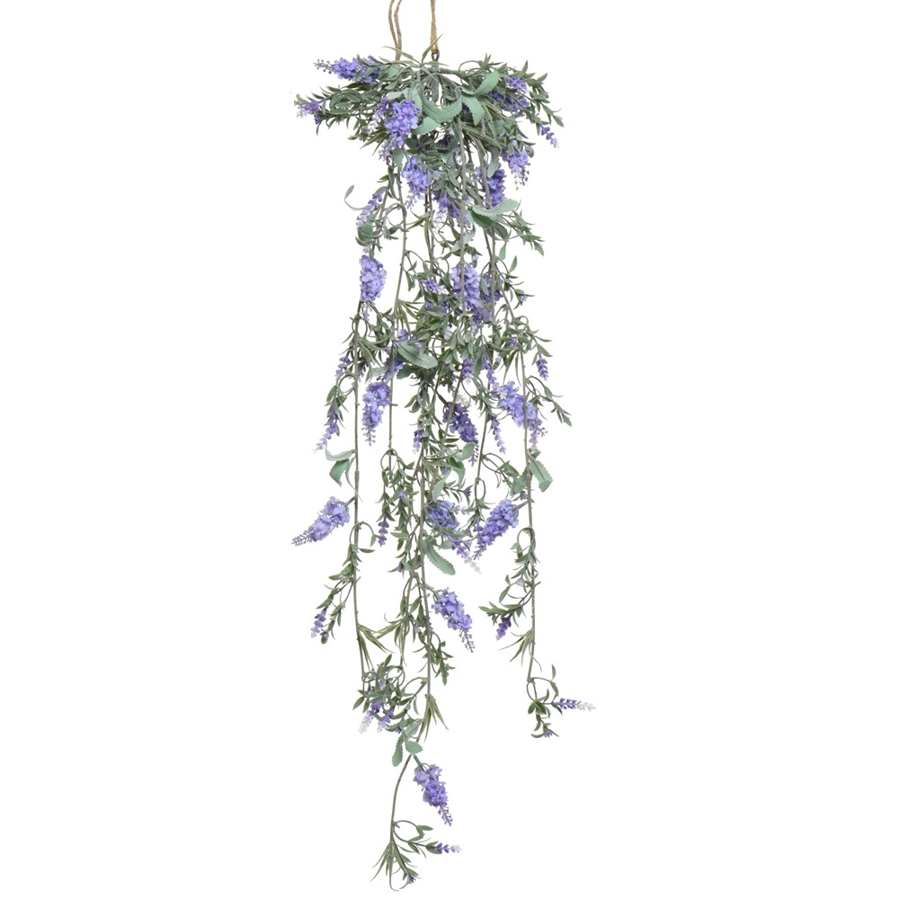 Τεχνητή Κρεμαστή Λεβάντα Πολυεστέρας Λιλά 80εκ 21 Ανθών Kaemingk 800077-1 - 