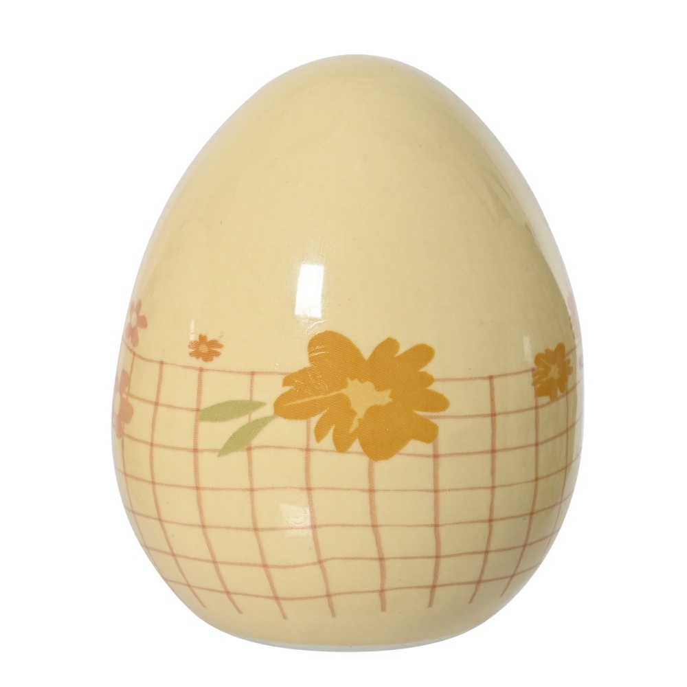 Πασχαλινό Διακοσμητικό Αυγό Δολομίτης Με Floral Σχέδιο 8cm Πολύχρωμο Kaemingk 811858-2 - 