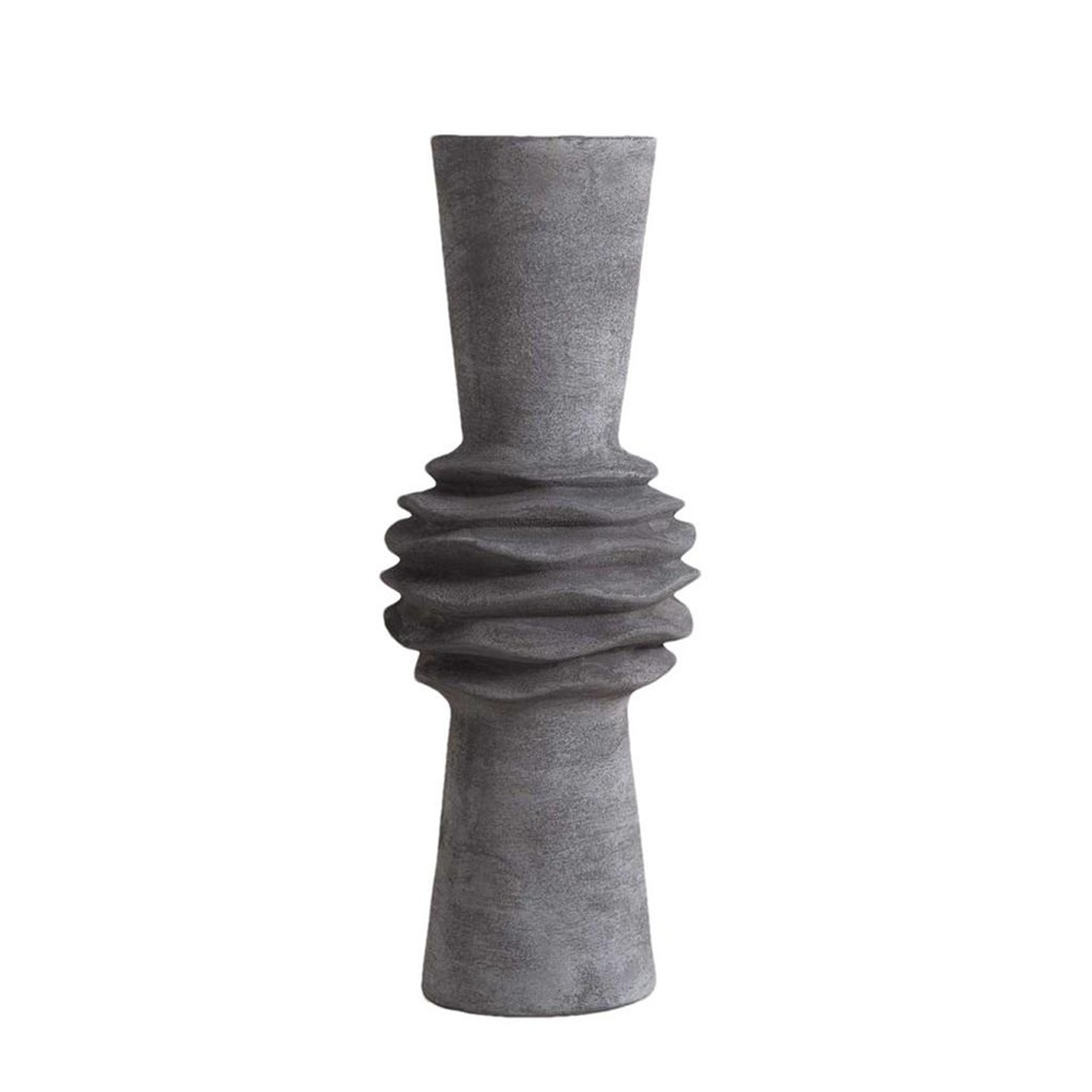 Βάζο Κεραμικό Γκρι 18x18x47,5cm Espiel TOF256 - 