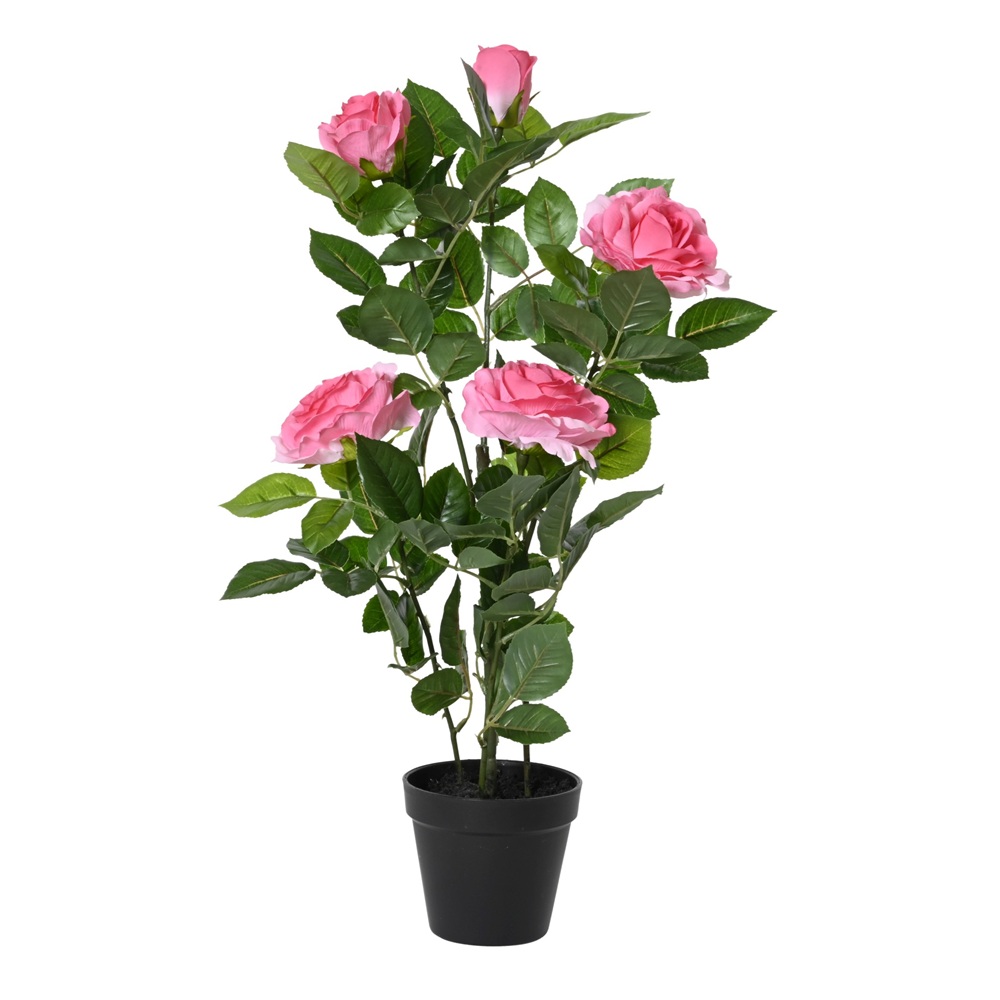 Τεχνητό Φυτό Σε Γλάστρα Τριανταφυλλιά Ροζ 56cm Kaemingk 835092 - 