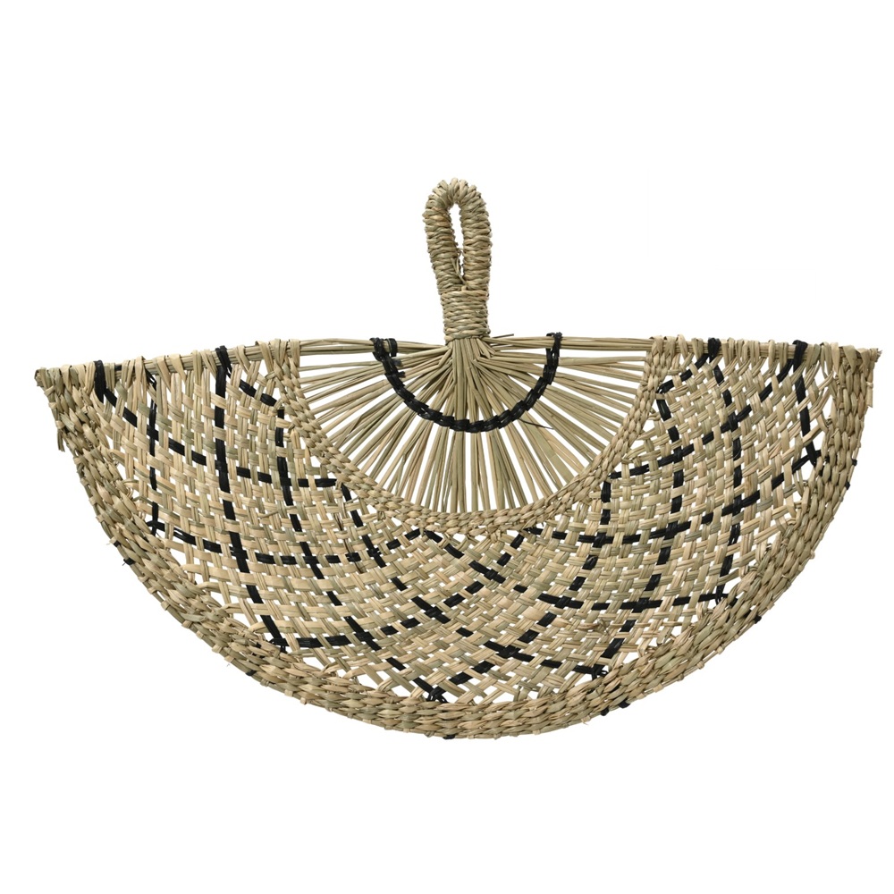 Διακοσμητική Βεντάλια Τοίχου Seagrass Φυσικό Μαύρο 45x30x1εκ Kaemingk 838928-2 - 