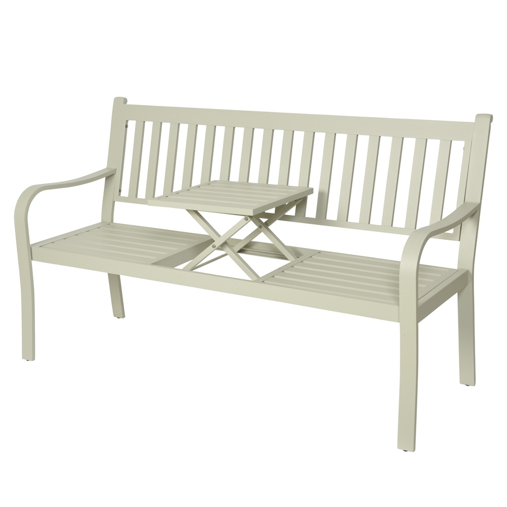 Παγκάκι Αλουμινίου Εξωτερικού Χώρου Nottingham Μπεζ 152x62x90cm Kaemingk 840131 - 2