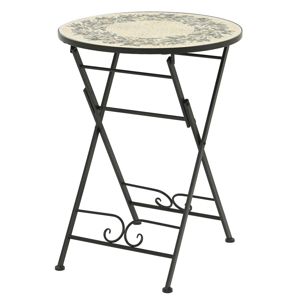 Τραπέζι Bistro Ατσάλι Πτυσσόμενο Mosaic Pattern 58x76cm Kaemingk Athens 843746 - 