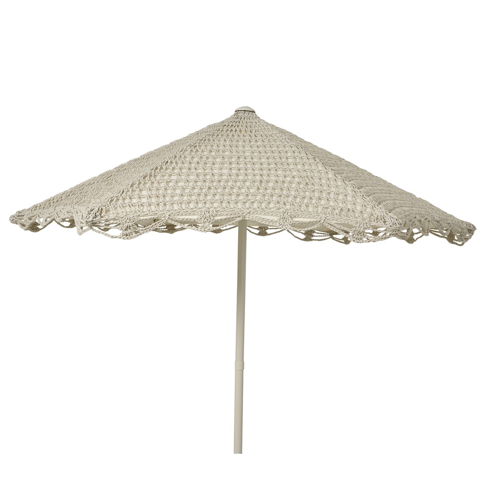 Ομπρέλα Εξωτερικού Χώρου Ατσάλινη Πλεκτή Off-White Ø209x220εκ. Kaemingk 843764 - 