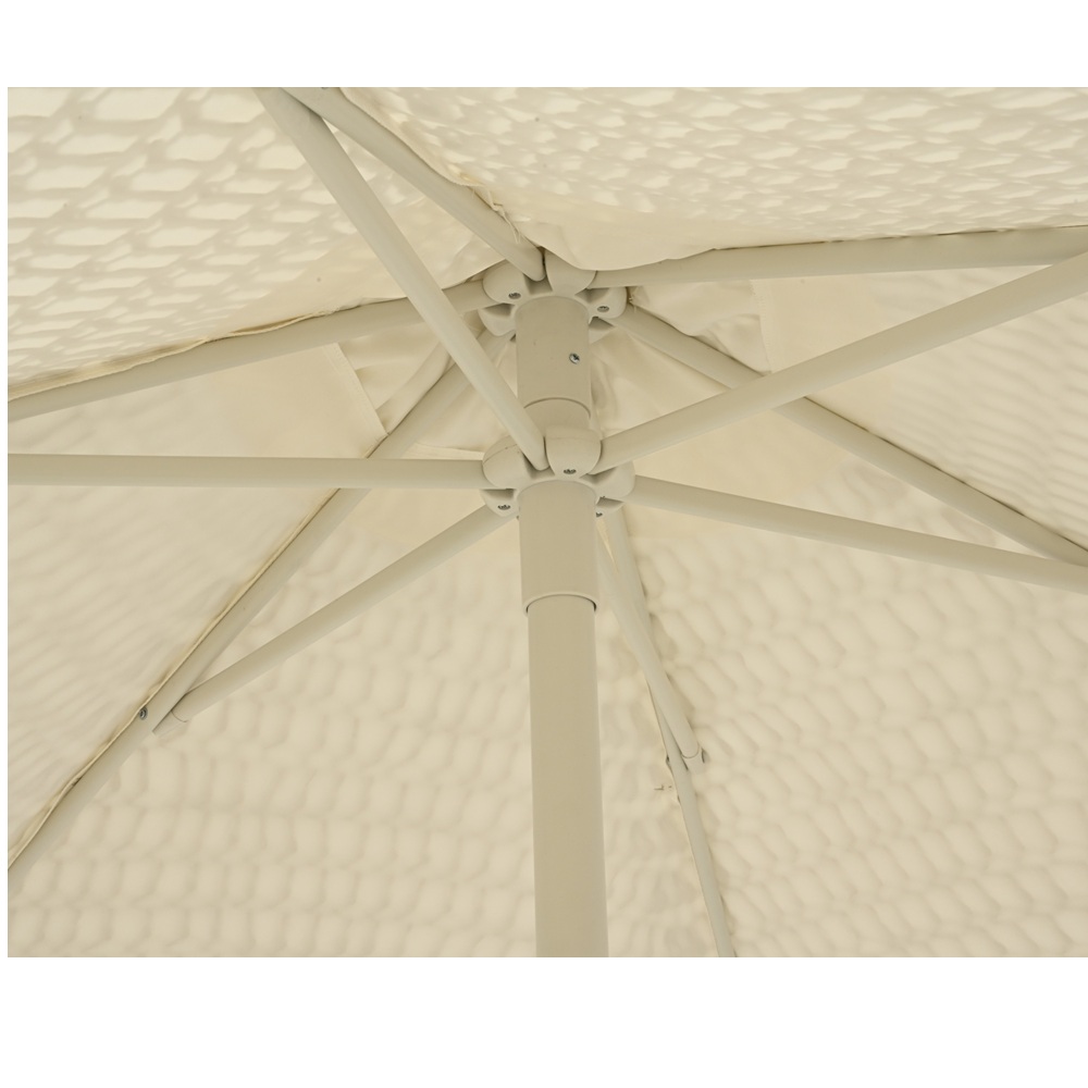 Ομπρέλα Εξωτερικού Χώρου Ατσάλινη Πλεκτή Off-White Ø209x220εκ. Kaemingk 843764 - 3