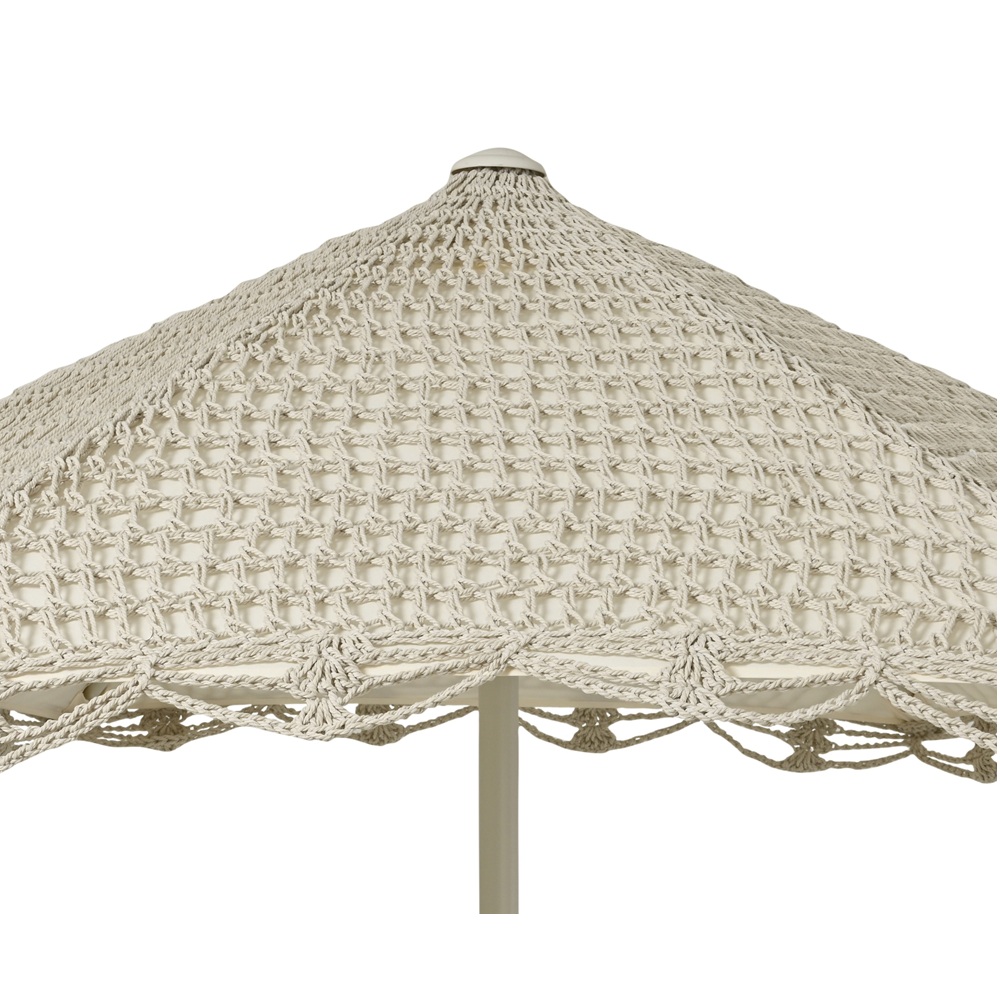 Ομπρέλα Εξωτερικού Χώρου Ατσάλινη Πλεκτή Off-White Ø209x220εκ. Kaemingk 843764 - 4