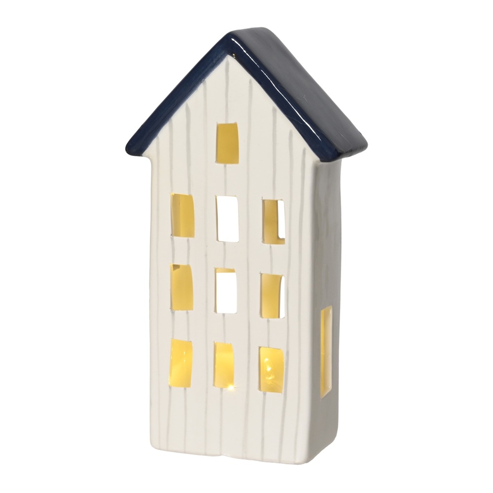 Διακοσμητικό Σπιτάκι LED Δολομίτης Λευκό 9x4,7x17εκ Lumineo 871283-2 - 