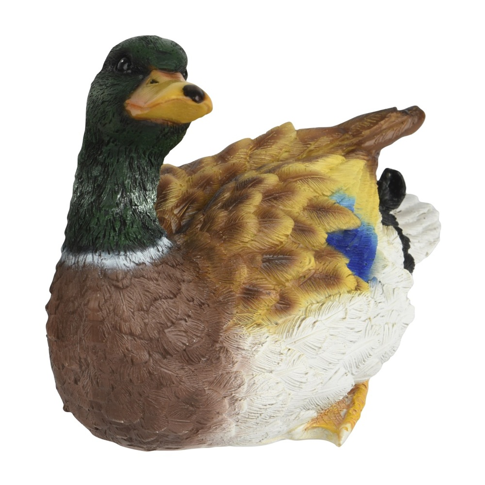 Διακοσμητική Πάπια Polyresin Πολύχρωμη 14x7,7x8,5cm Kaemingk 871413-2 - 