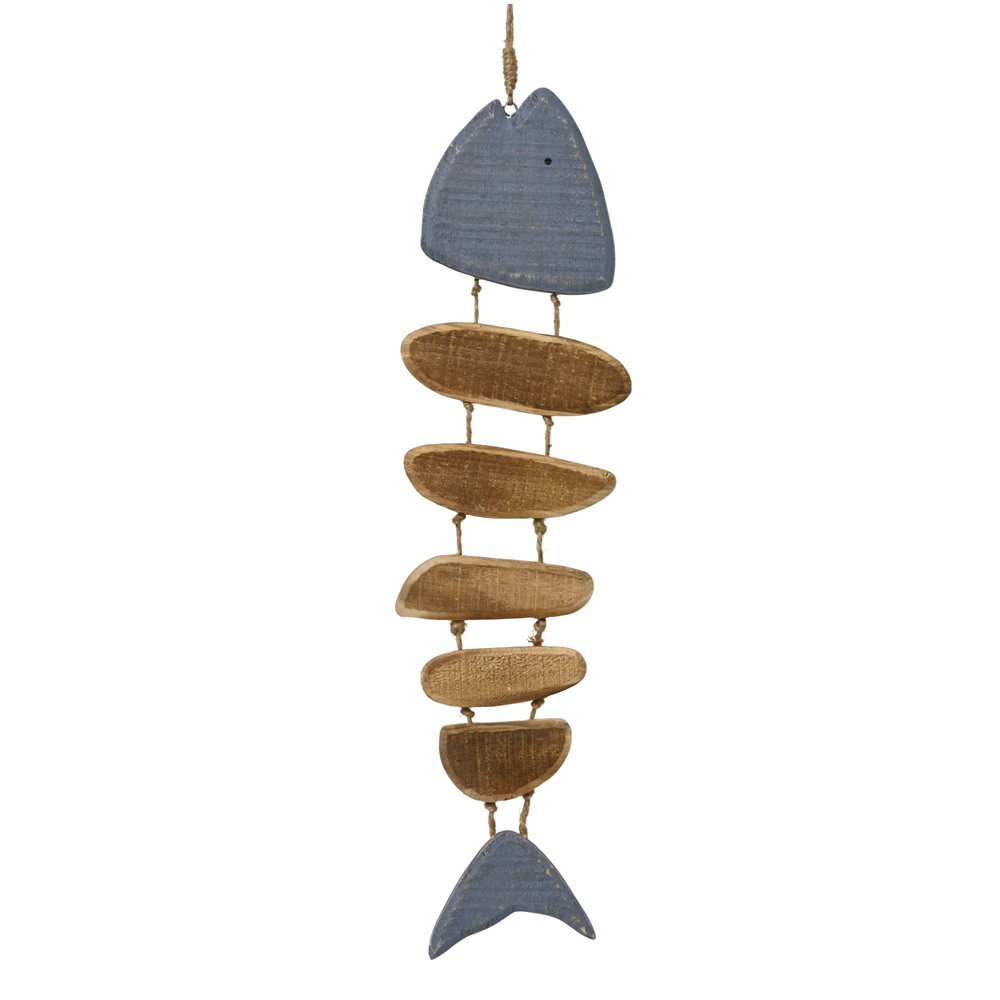 Διακοσμητικό Τοίχου Ψάρι Pinewood Με Σχοινί Jute 54cm Kaemingk 872225 - 