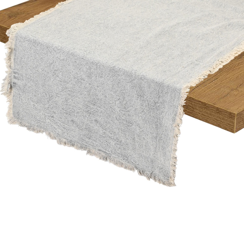 Ράνερ Τραπεζιού 45x150cm Γκρι 100% Βαμβάκι Loom Estia 07-36133 - 